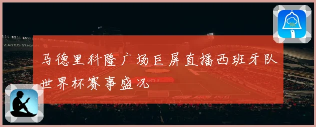 马德里科隆广场巨屏直播西班牙队世界杯赛事盛况